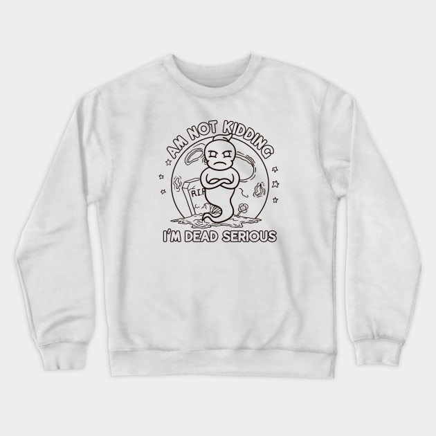 Serious ghost (Lineal) Crewneck Sweatshirt by nickbeta